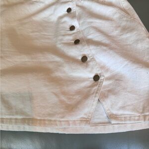 Honey Belle Women's white Button-Front Skirt medium